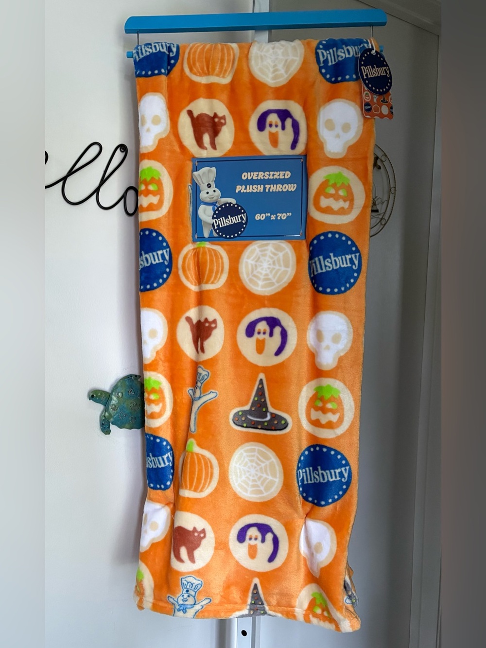 NEW Pillsbury Halloween Cookie Orange Throw Blanket 60”x70” 2026 VIRAL